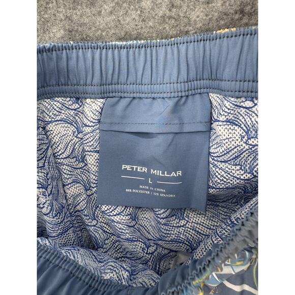 NWT Peter Millar Men's Size L Crown Blue Swim Trunks Shorts Includes Beer Koozie - Picture 12 of 16